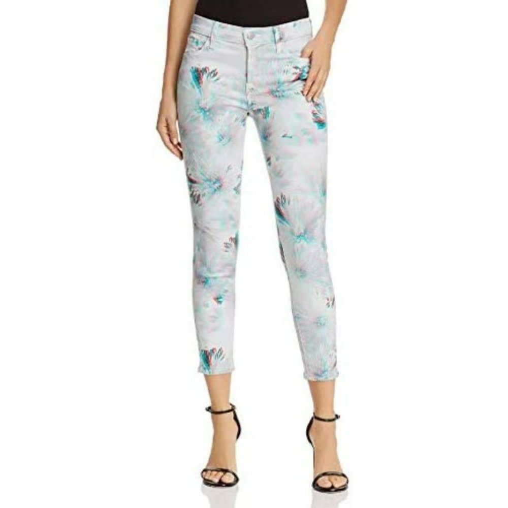 NWT J Brand jeans Womens 24 Mid Rise Crop Skinny 3D Odyssey Multicolored stretch